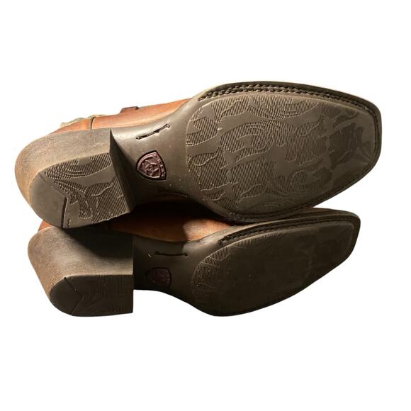 Women's Ariat Cowgirl Western Squared Snip Toe Teal Boots Size 7B Style 10015320 - Picture 9 of 10